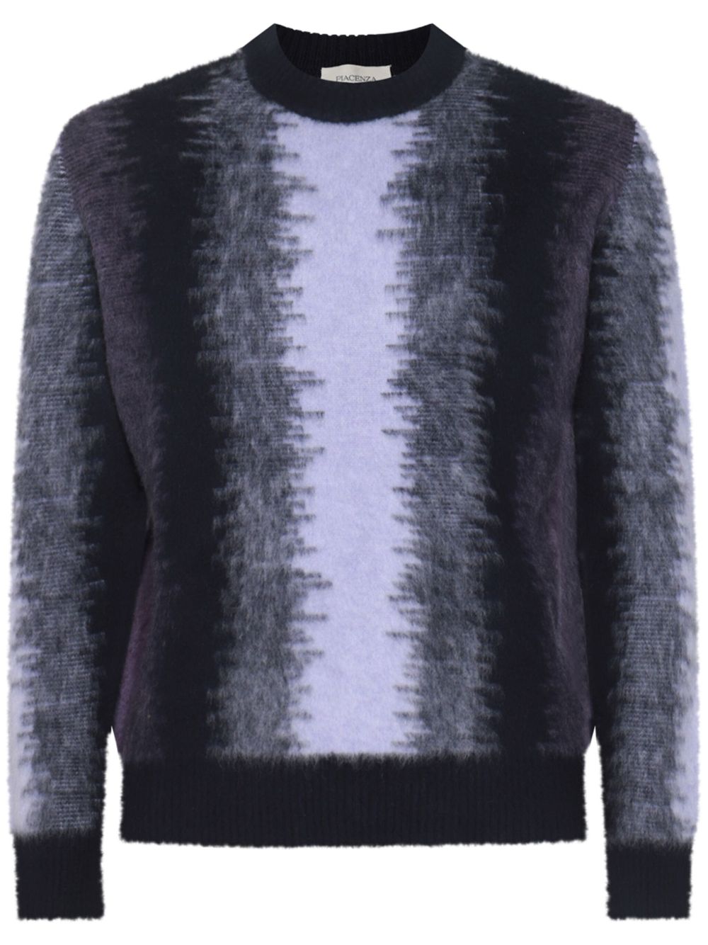 Piacenza Cashmere 条纹毛衣 - 蓝色
