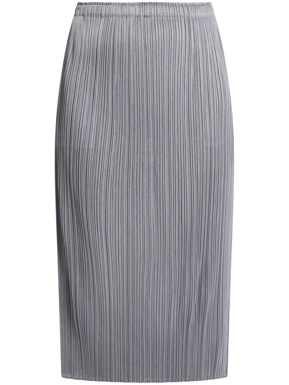 Pleats Please Issey Miyake June 褶饰中长半身裙 - 灰色