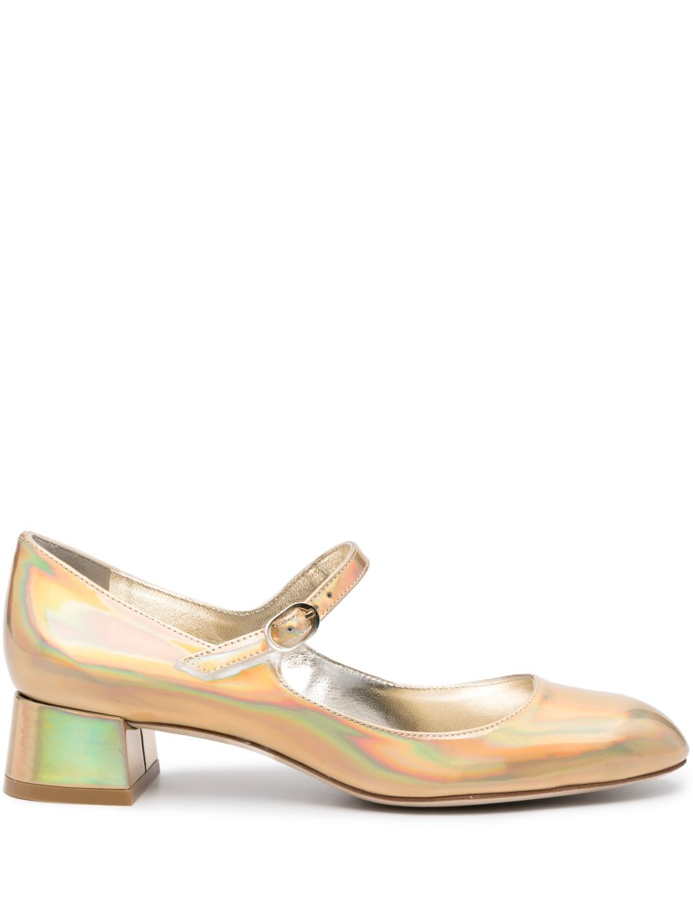 Stuart Weitzman Vivienne 低跟鞋 - 金色