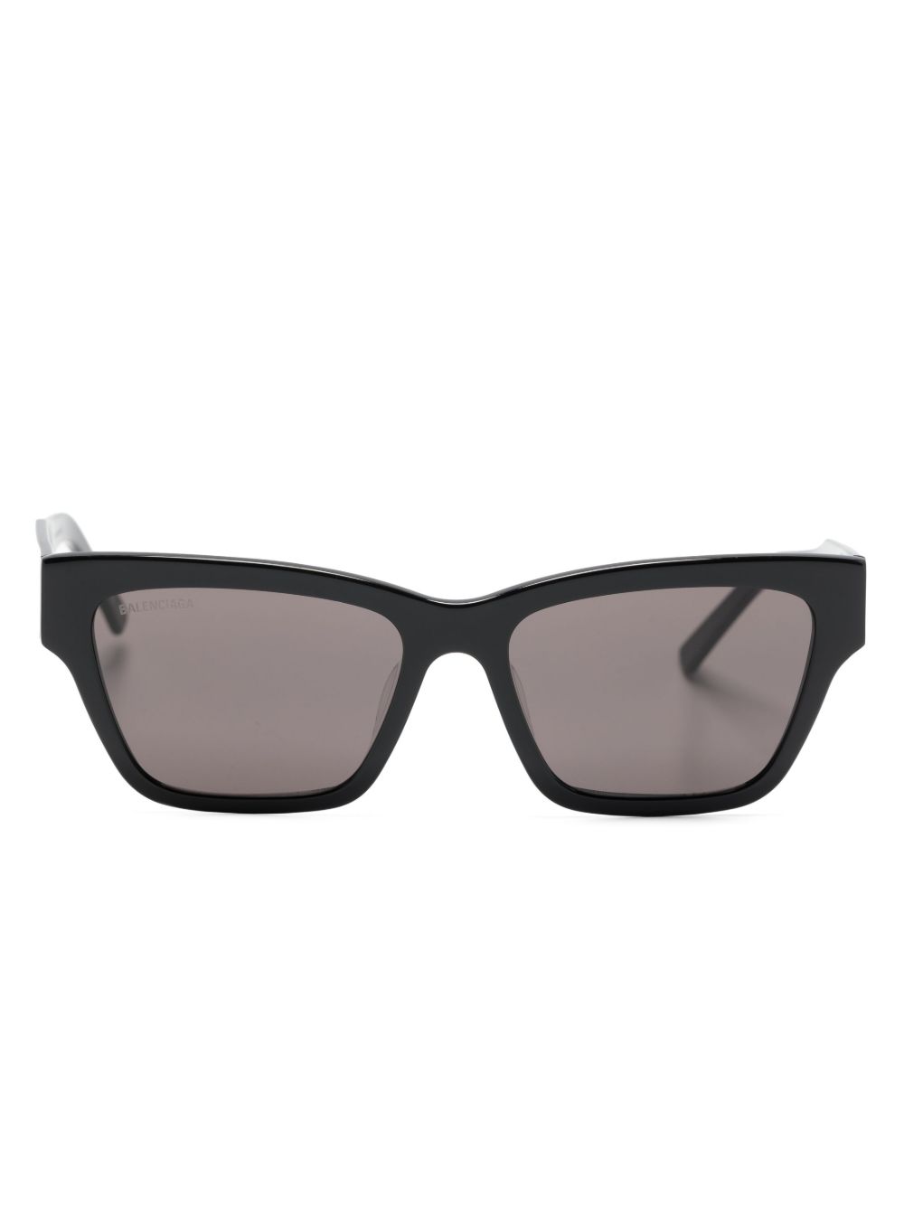 Balenciaga Eyewear logo雕刻方框眼镜 - 黑色