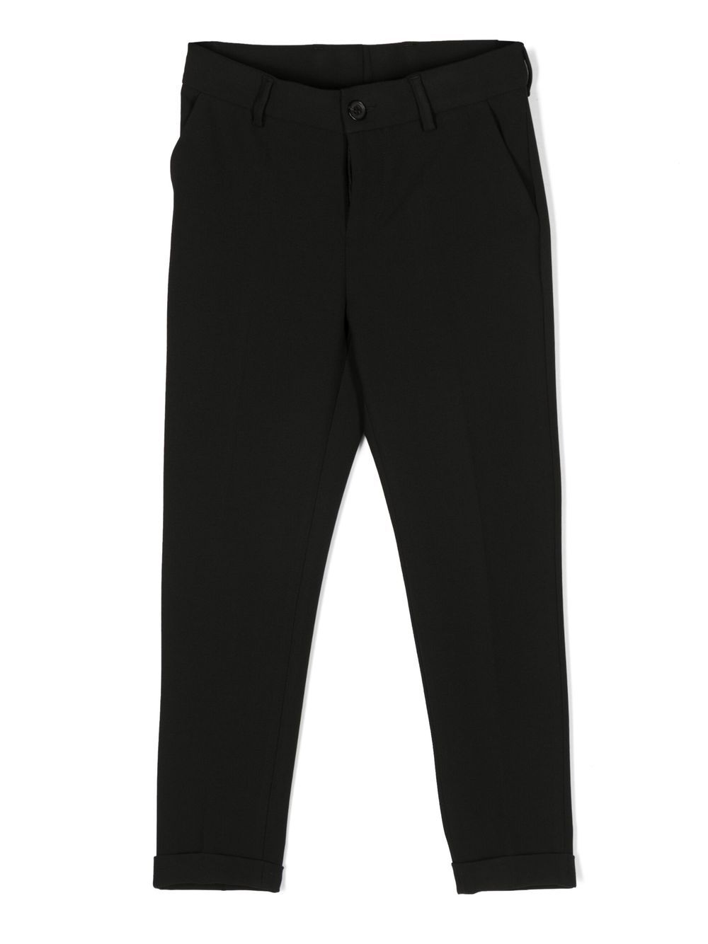 Versace Kids logo印花直筒裤 - 黑色