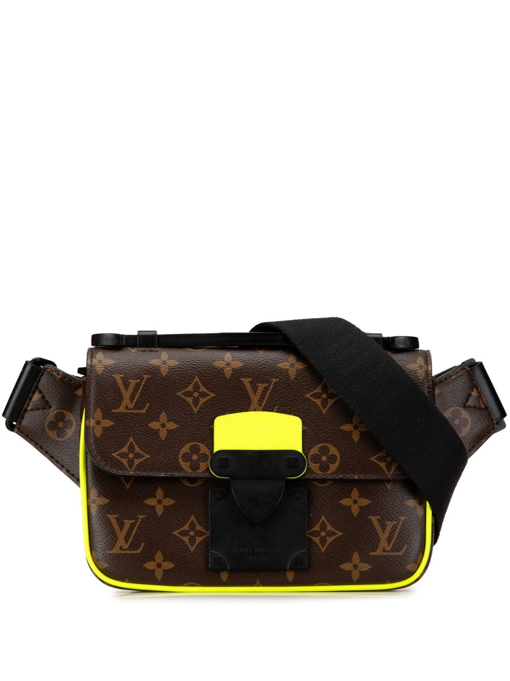 Louis Vuitton Pre-Owned Monogram Macassar S Lock Sling 腰包（2021-2023年典藏款） - 绿色
