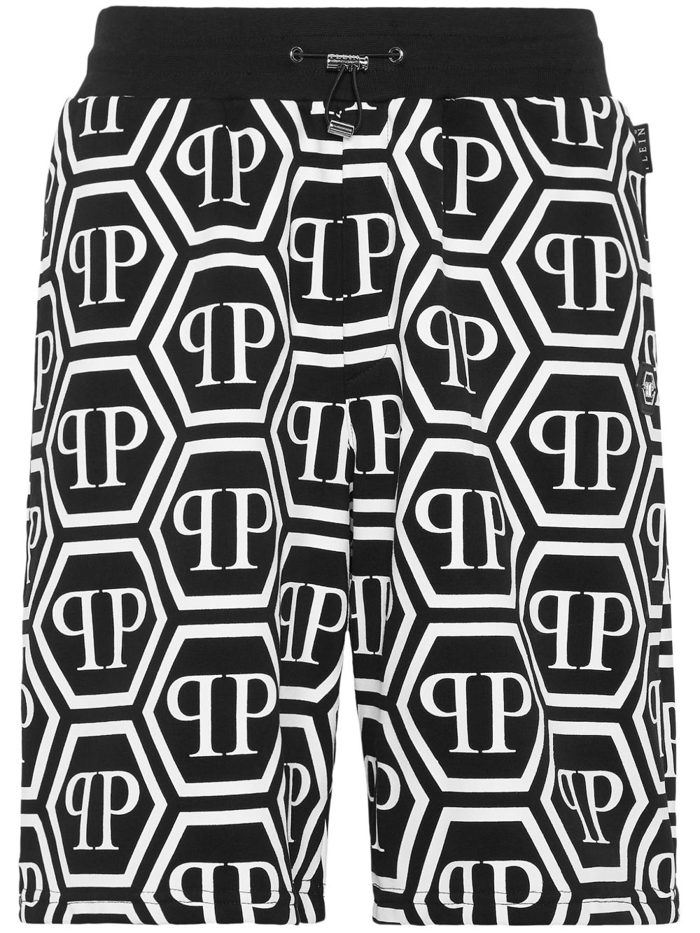 Philipp Plein 经典印花运动短裤 - 黑色