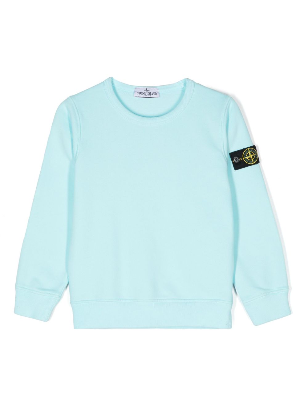 Stone Island Junior 罗盘徽章棉卫衣 - 蓝色