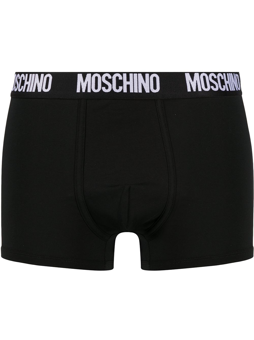 Moschino logo四角裤 - 黑色