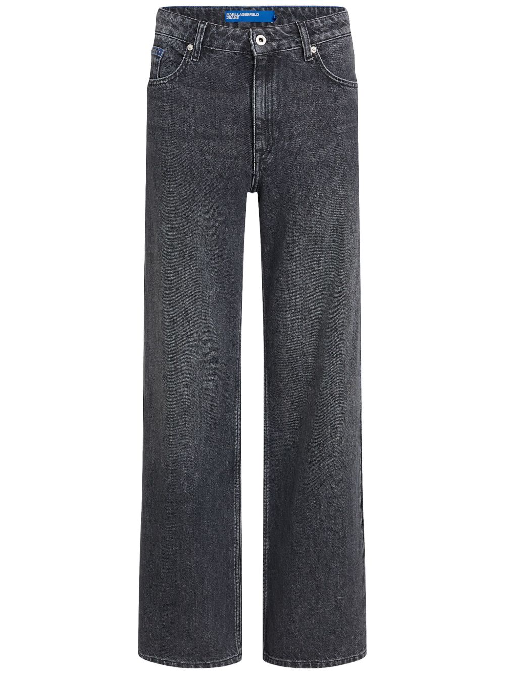 Karl Lagerfeld Jeans 中腰直筒牛仔裤 - 灰色