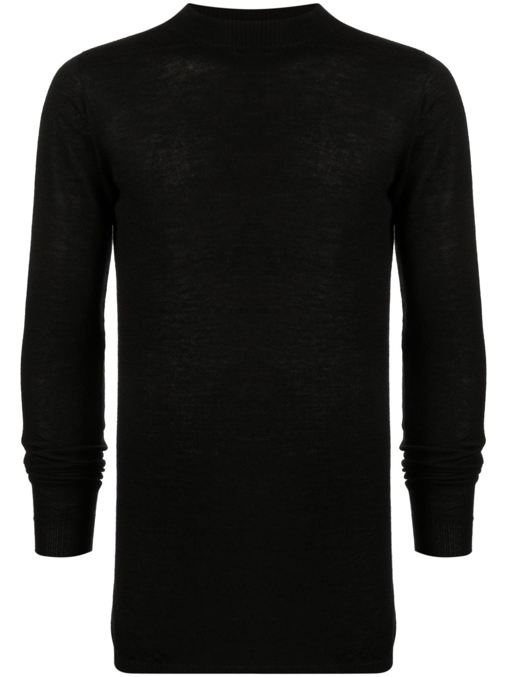 Rick Owens 半透明羊绒毛衣 - 黑色