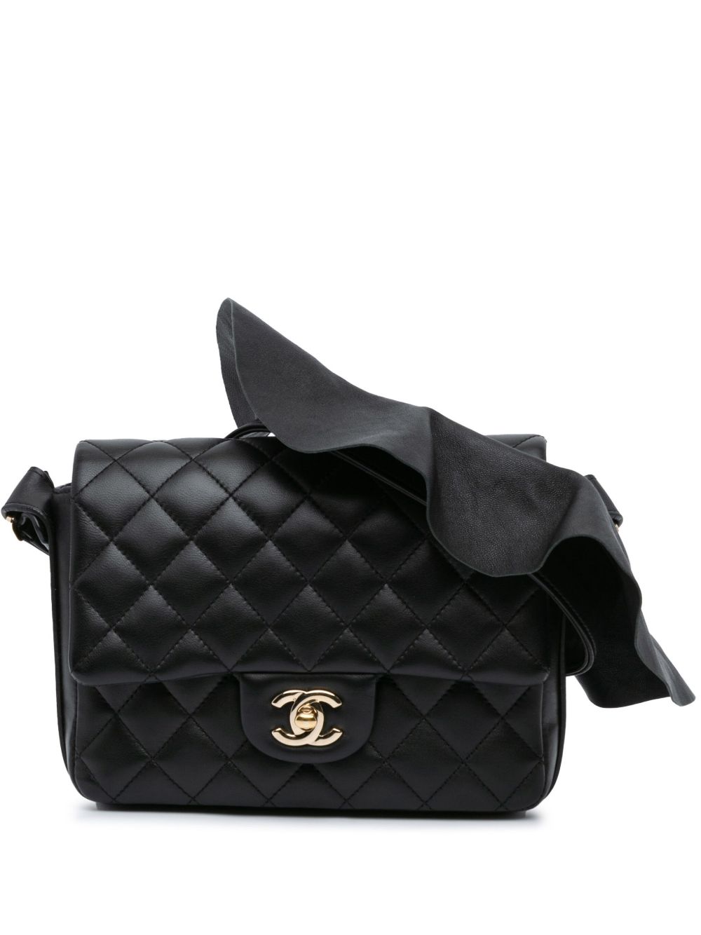 CHANEL Pre-Owned Bolero de Chanel Flap 绗缝小牛皮斜挎包（2020年典藏款） - 黑色