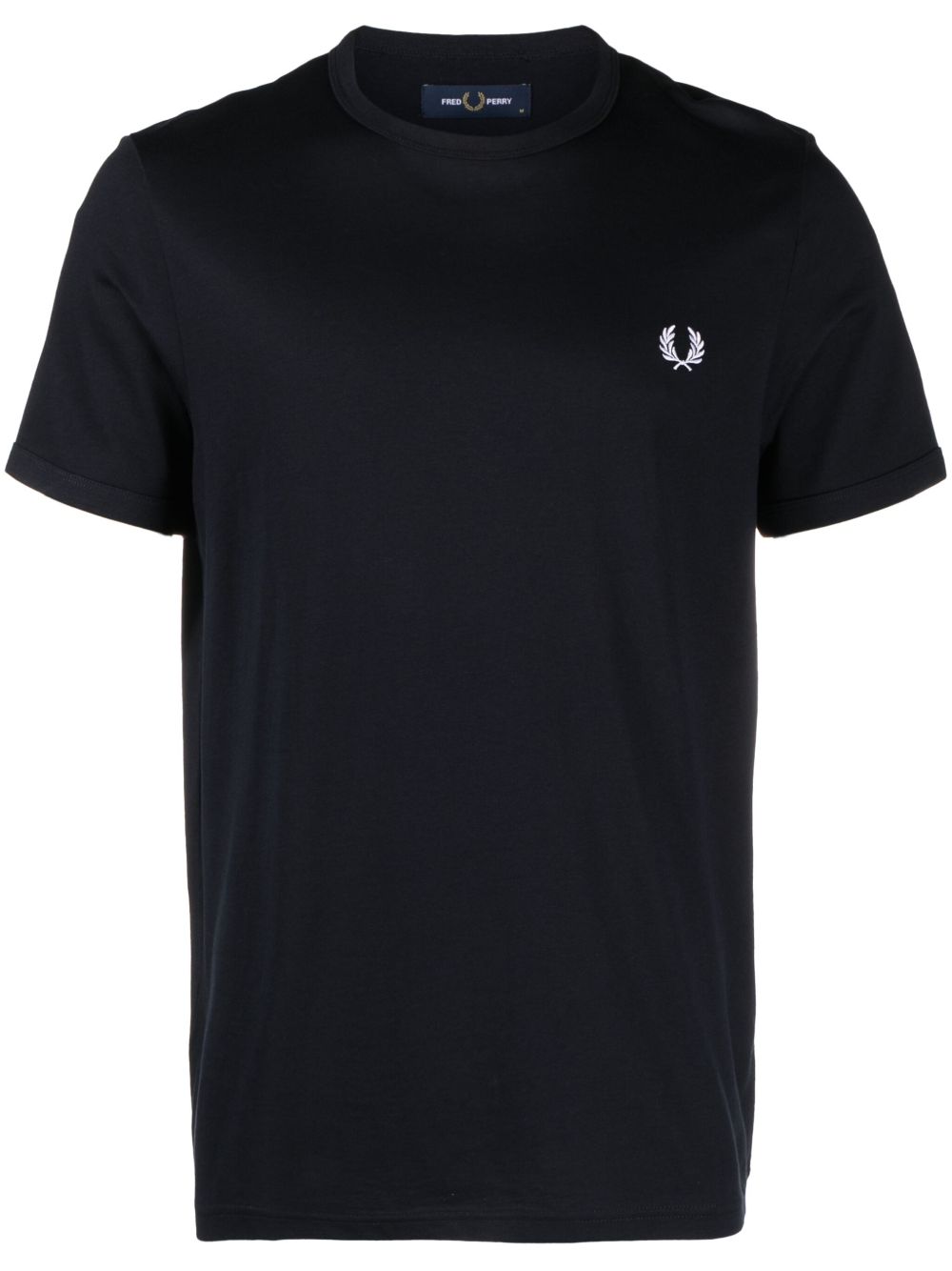Fred Perry logo刺绣棉T恤 - 蓝色