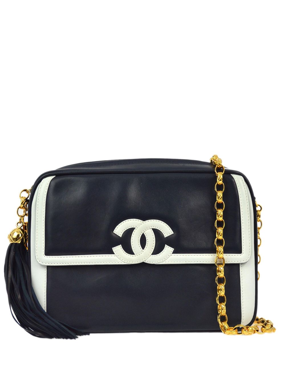CHANEL Pre-Owned CC 流苏边相机包（1992年典藏款） - 黑色