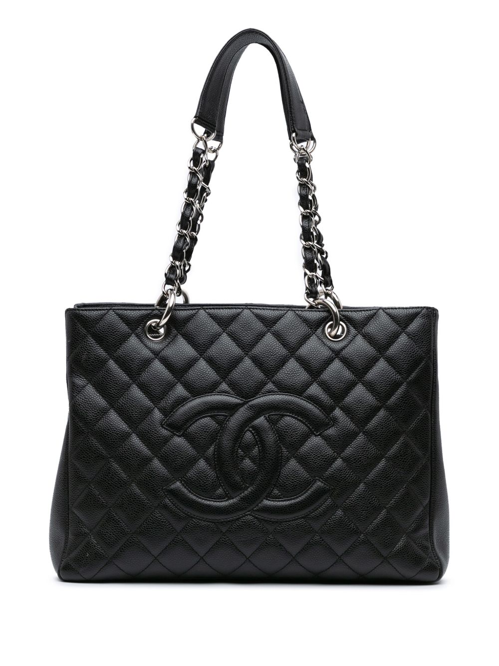 CHANEL Pre-Owned Caviar Grand Shopping 手提包（2008-2009年典藏款） - 黑色