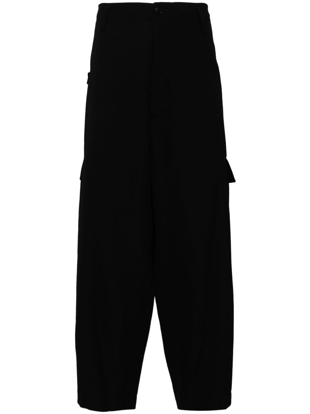 Yohji Yamamoto 羊毛阔腿裤 - 黑色