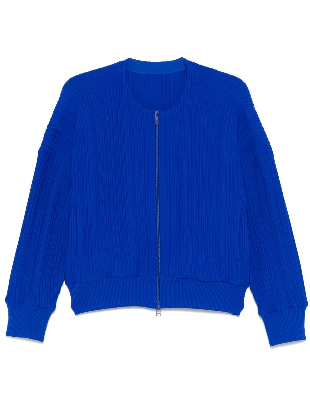 Pleats Please Issey Miyake Crepe Knit 夹克 - 蓝色
