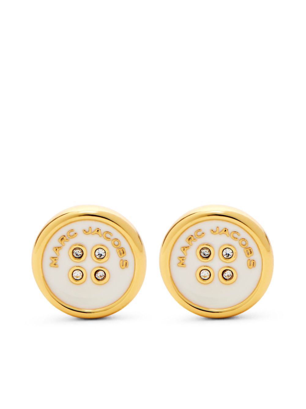 Marc Jacobs Button 耳环 - 金色