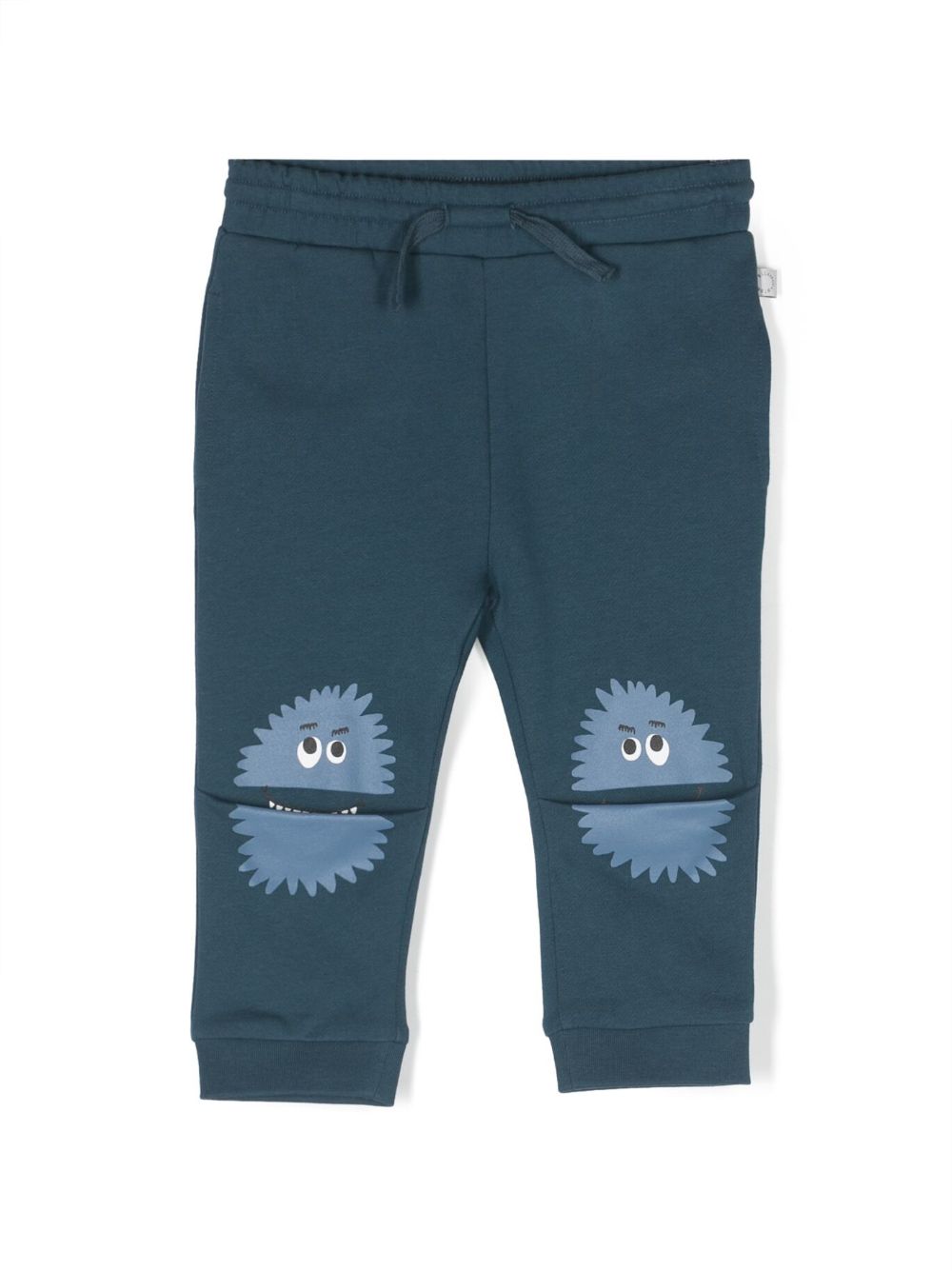 Stella McCartney Kids 图案印花抽绳运动裤 - 蓝色
