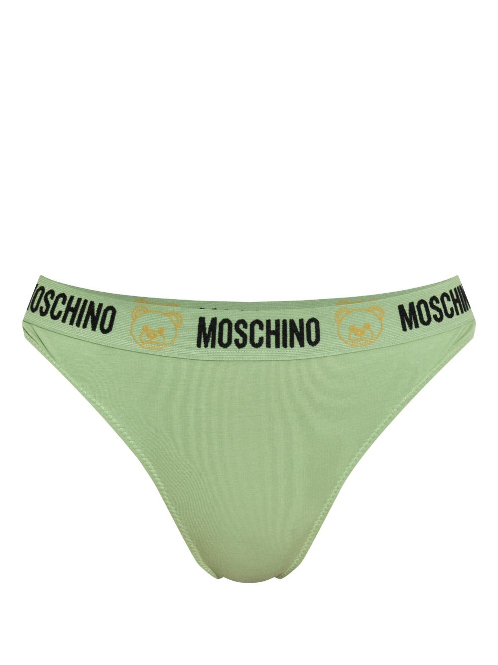 Moschino Teddy Bear 丁字裤 - 绿色
