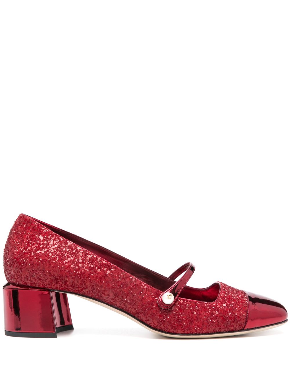 Jimmy Choo Elisa 低跟鞋（4.5厘米） - 红色