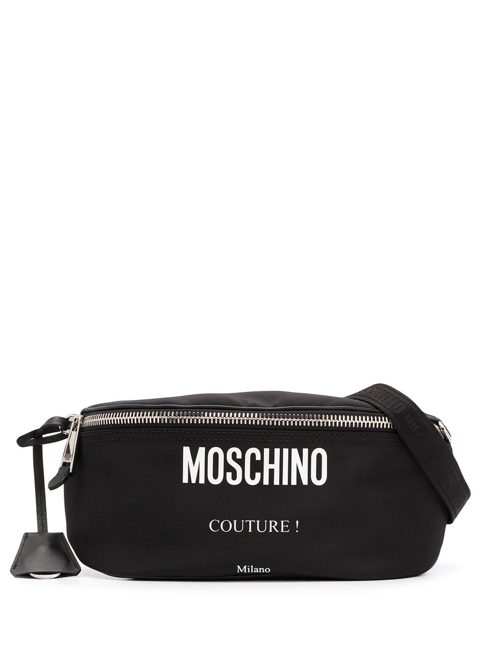 Moschino 莫斯奇诺 logo印花腰包 - 黑色