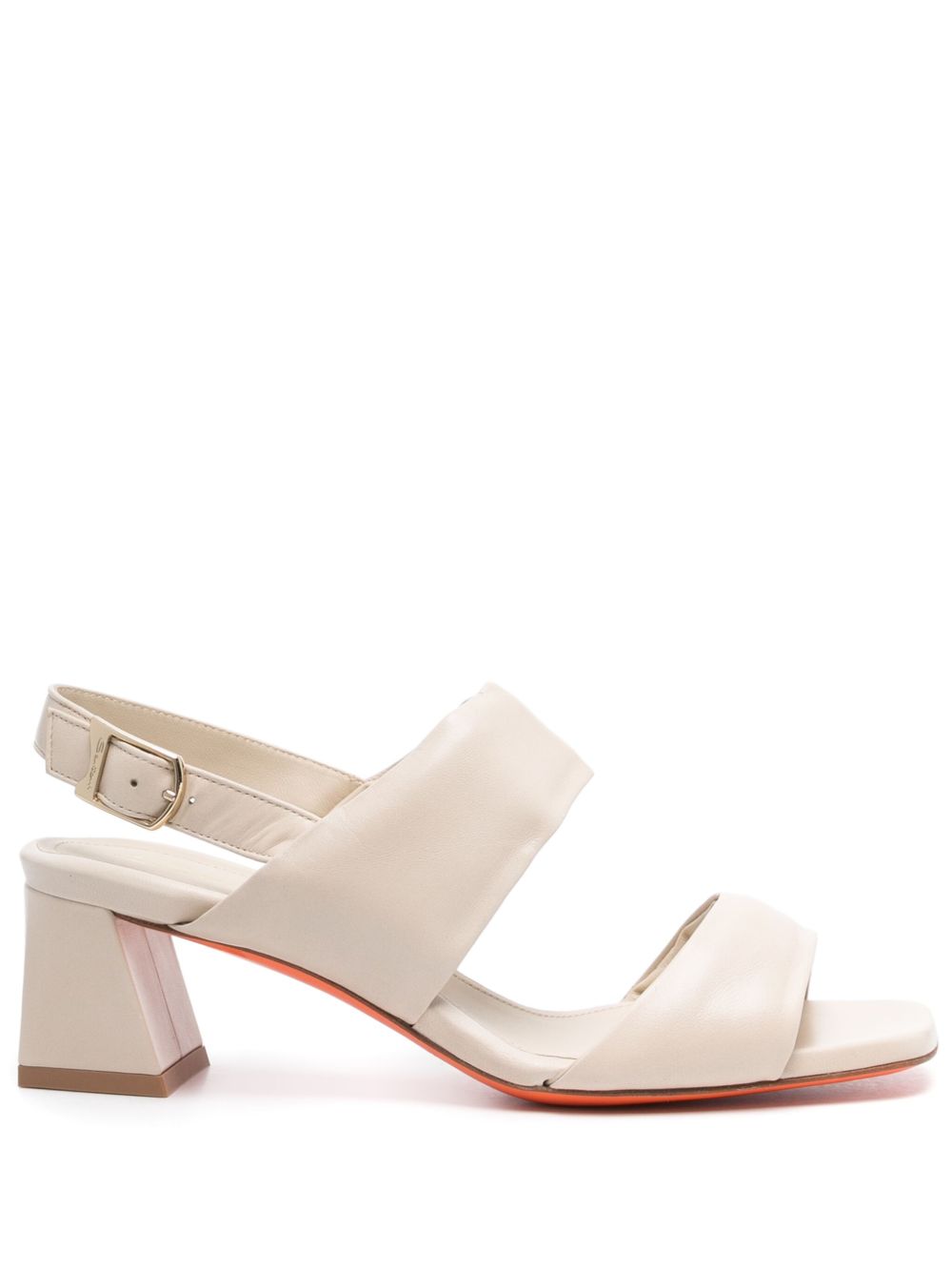 Santoni 双带裹踝中跟凉鞋（6厘米） - 中性色