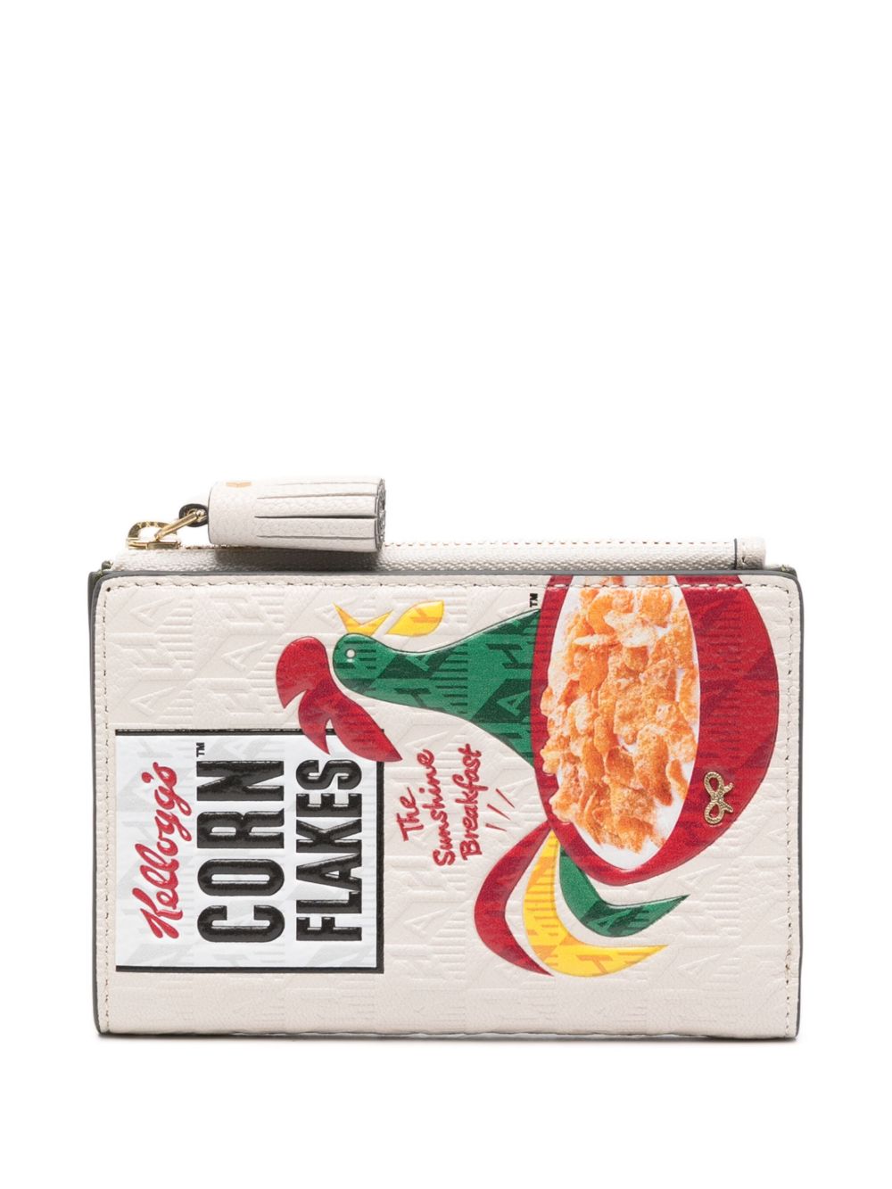 Anya Hindmarch Corn Flakes 皮质钱包 - 白色