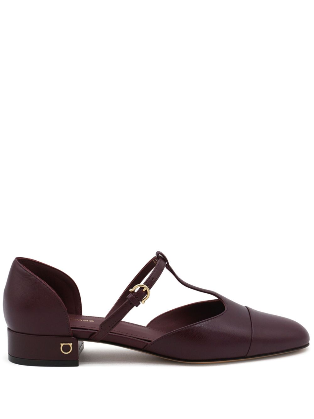 Ferragamo Gancini 标牌高跟鞋 - 红色