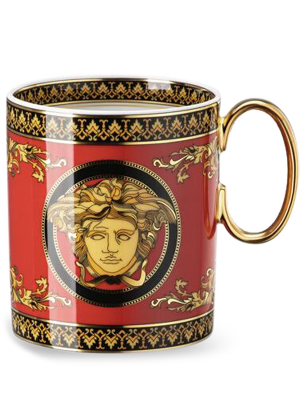 Versace Medusa 巴洛克图案陶瓷马克杯 - 红色