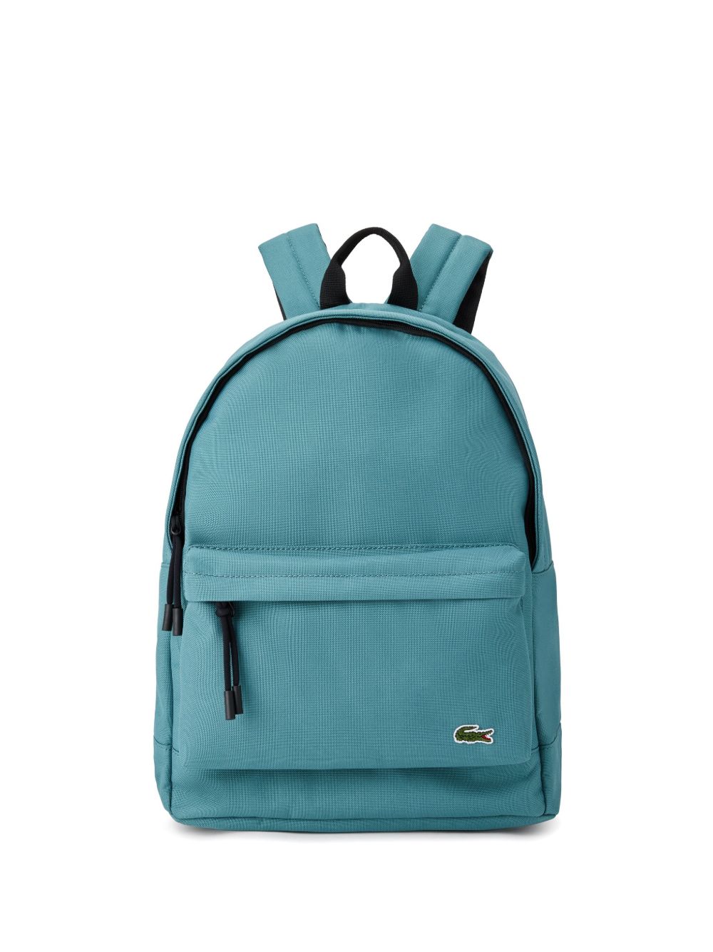 Lacoste logo 贴花帆布双肩包 - 蓝色
