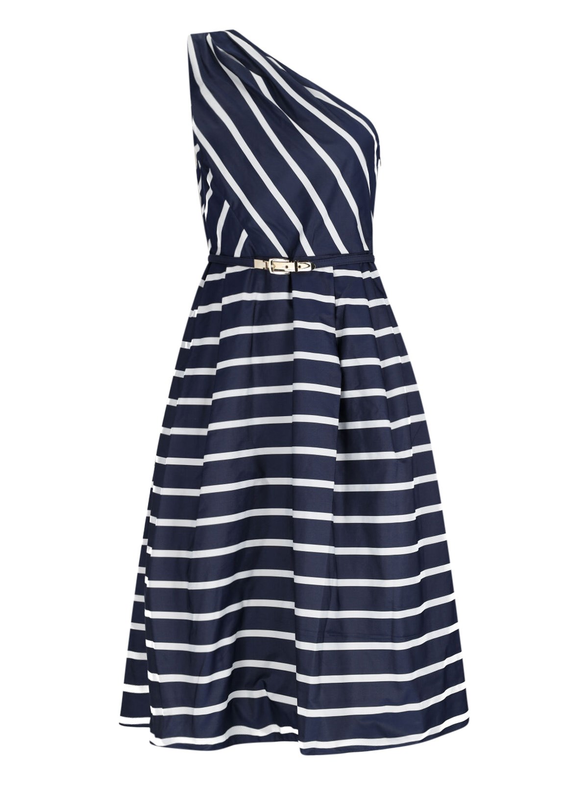 Lauren Ralph Lauren One-Shoulder Midi Dress