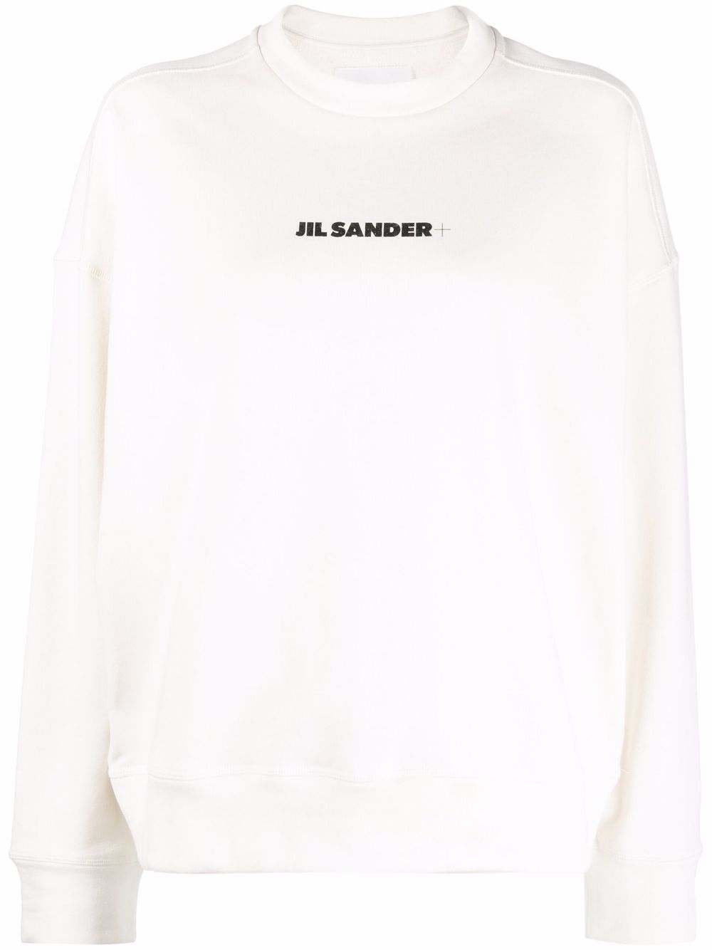 Jil Sander logo印花长袖上衣 - 白色
