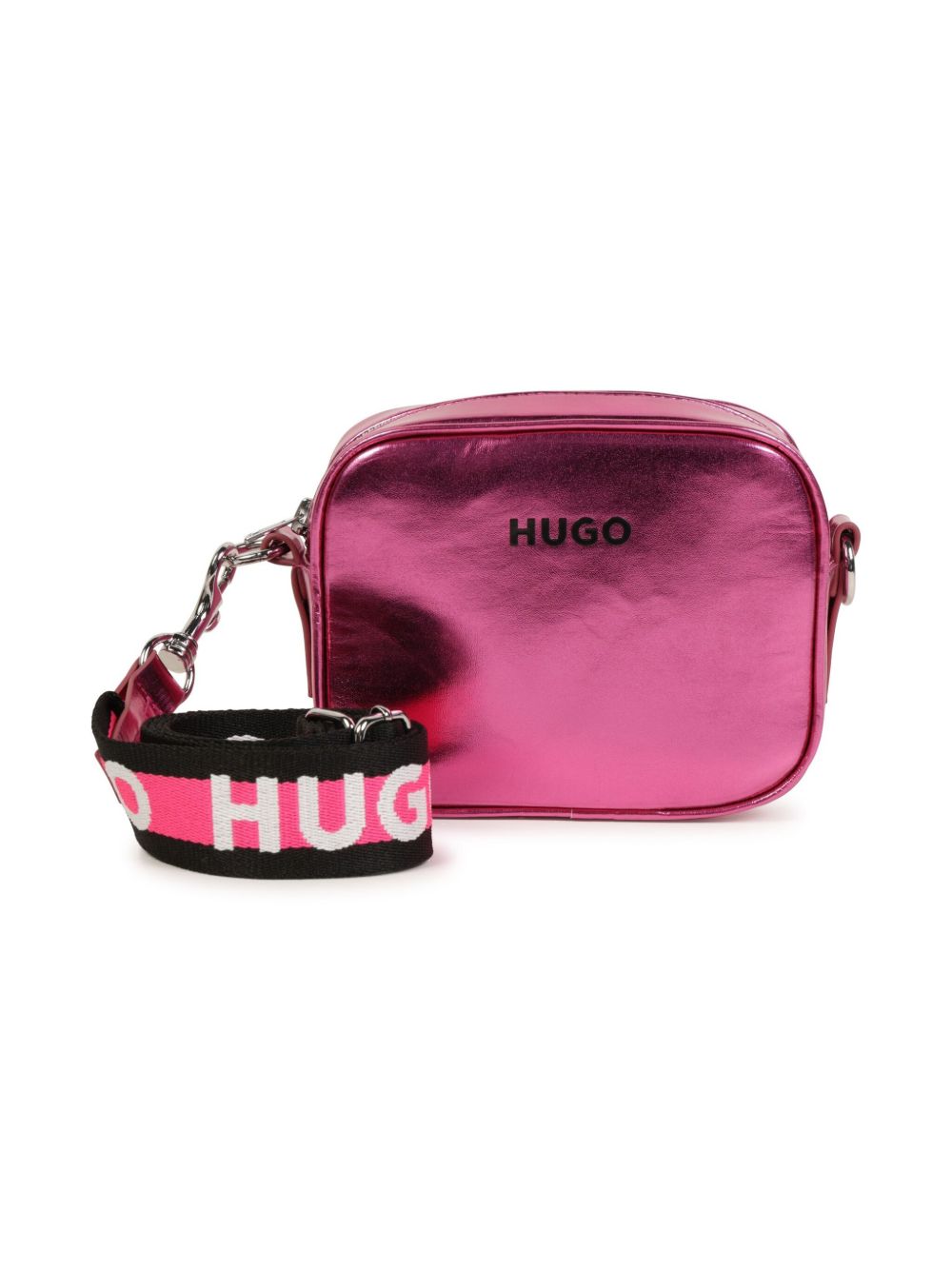 HUGO KIDS logo印花单肩包 - 粉色