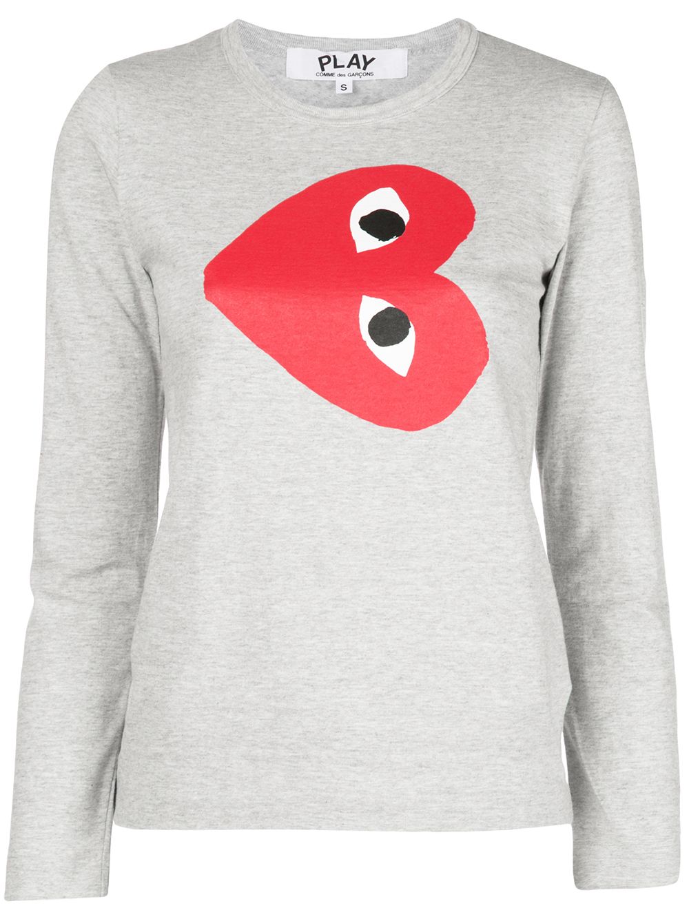 Comme Des Garçons Play logo印花T恤 - 灰色