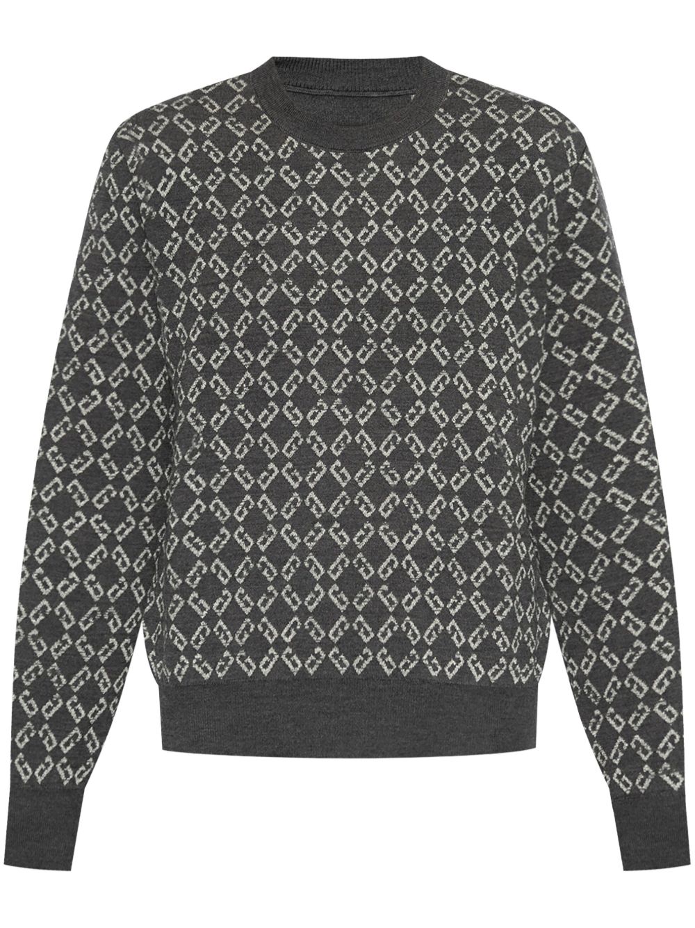 Givenchy 经典logo提花毛衣 - 灰色
