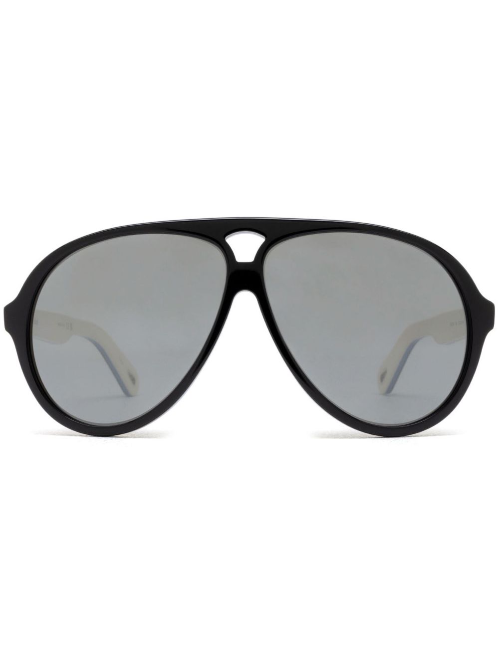 Chloé Eyewear logo印花太阳眼镜 - 黑色