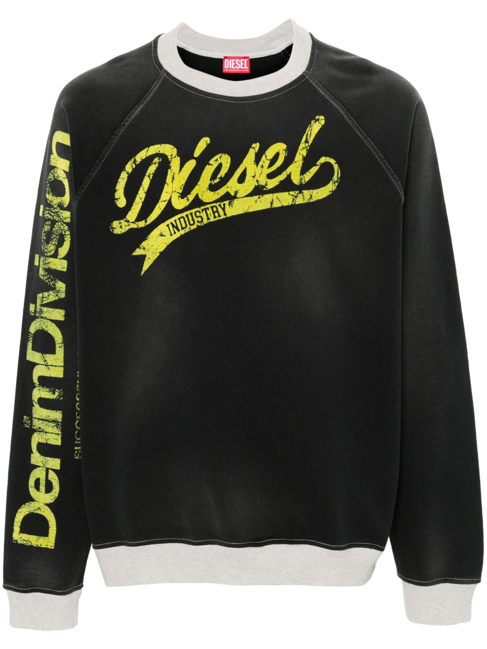 Diesel S-Roxt logo植绒卫衣 - 灰色