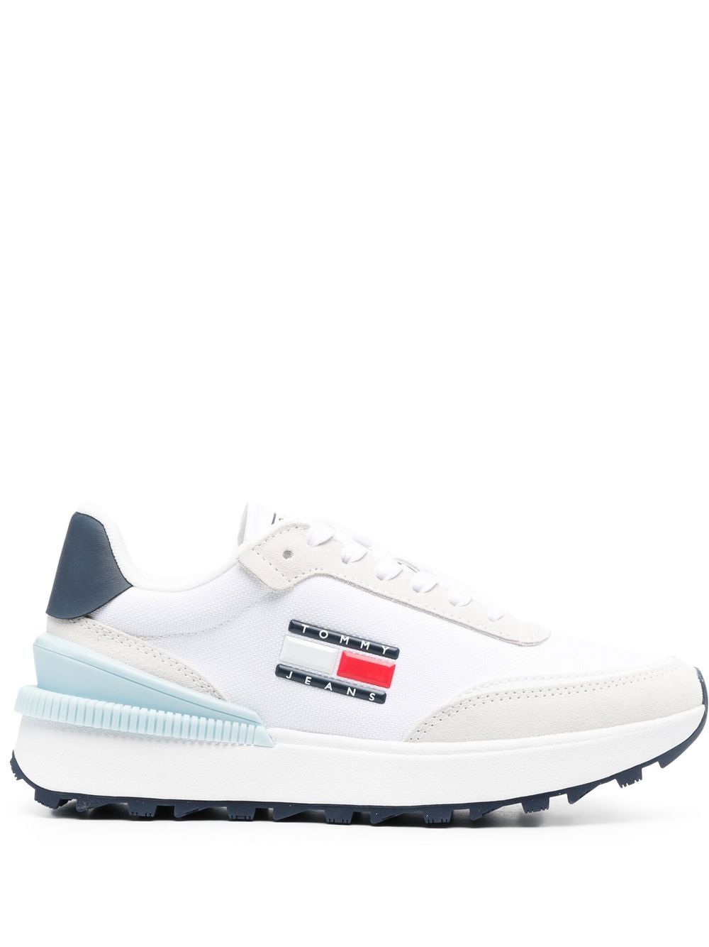 Tommy Jeans logo标牌低帮运动鞋 - 白色