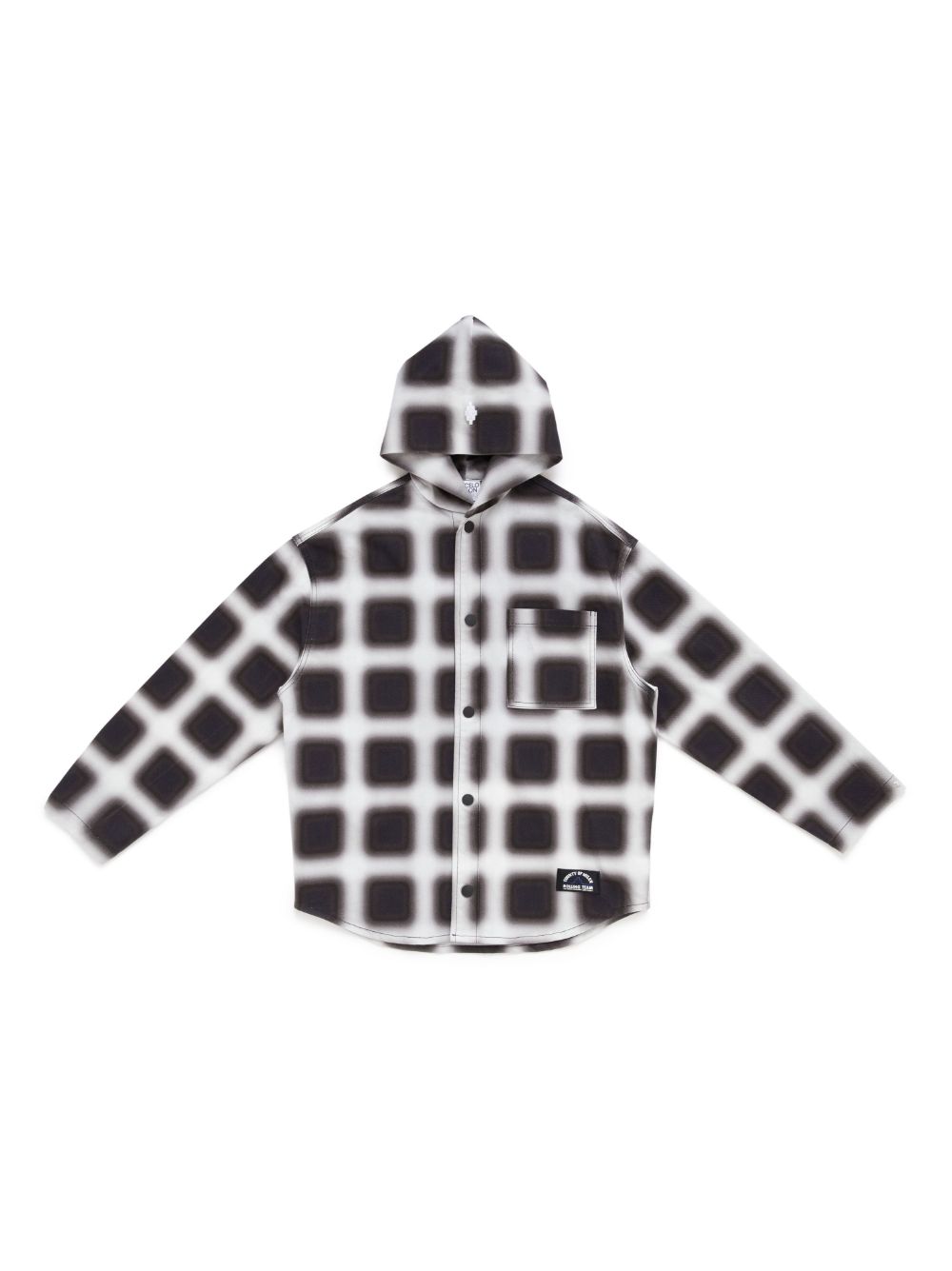 Marcelo Burlon County Of Milan Kids Blurred Check 长袖连帽衫 - 黑色