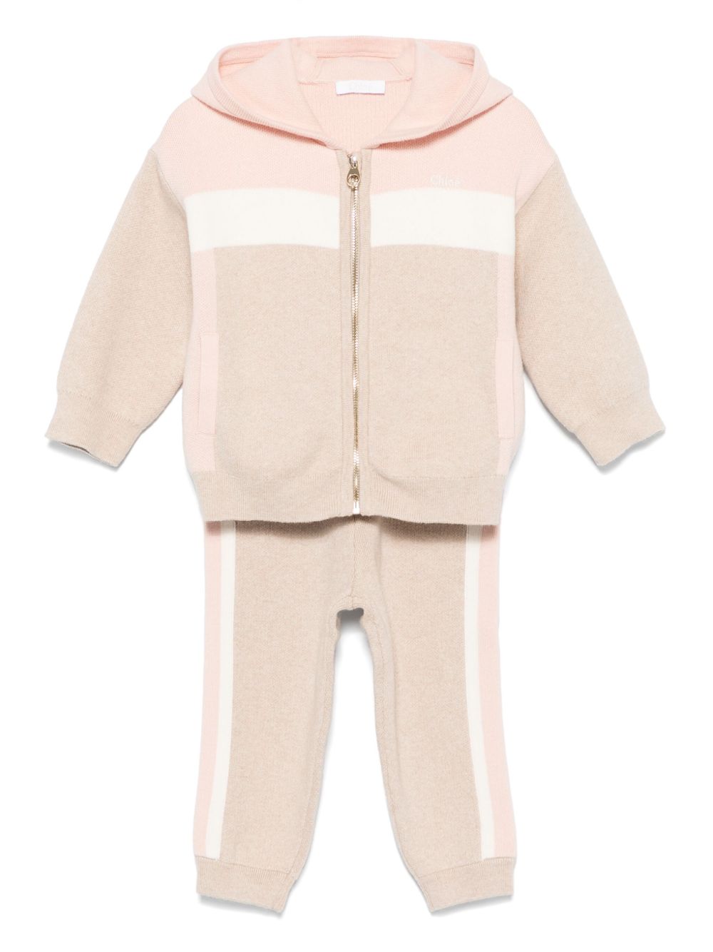 Chloé Kids 针织运动套装 - 中性色