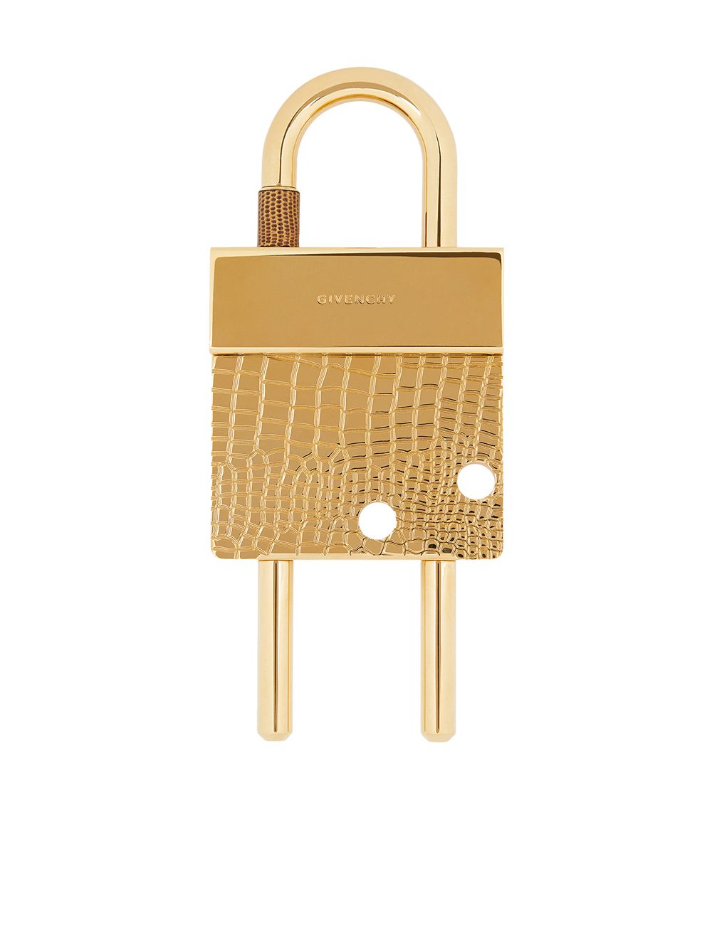 Givenchy crocodile-effect padlock - 金色