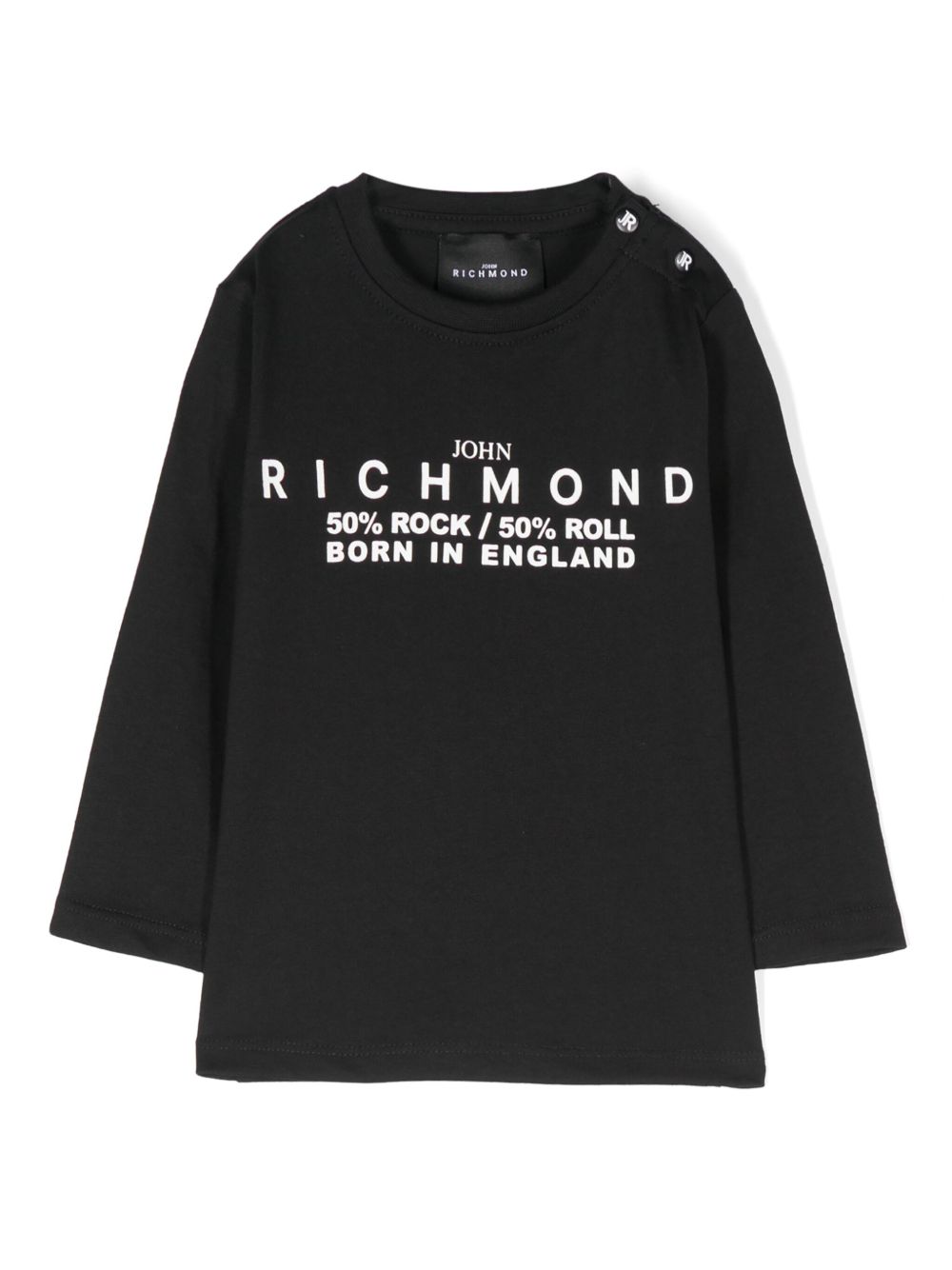 John Richmond Junior logo印花T恤 - 黑色