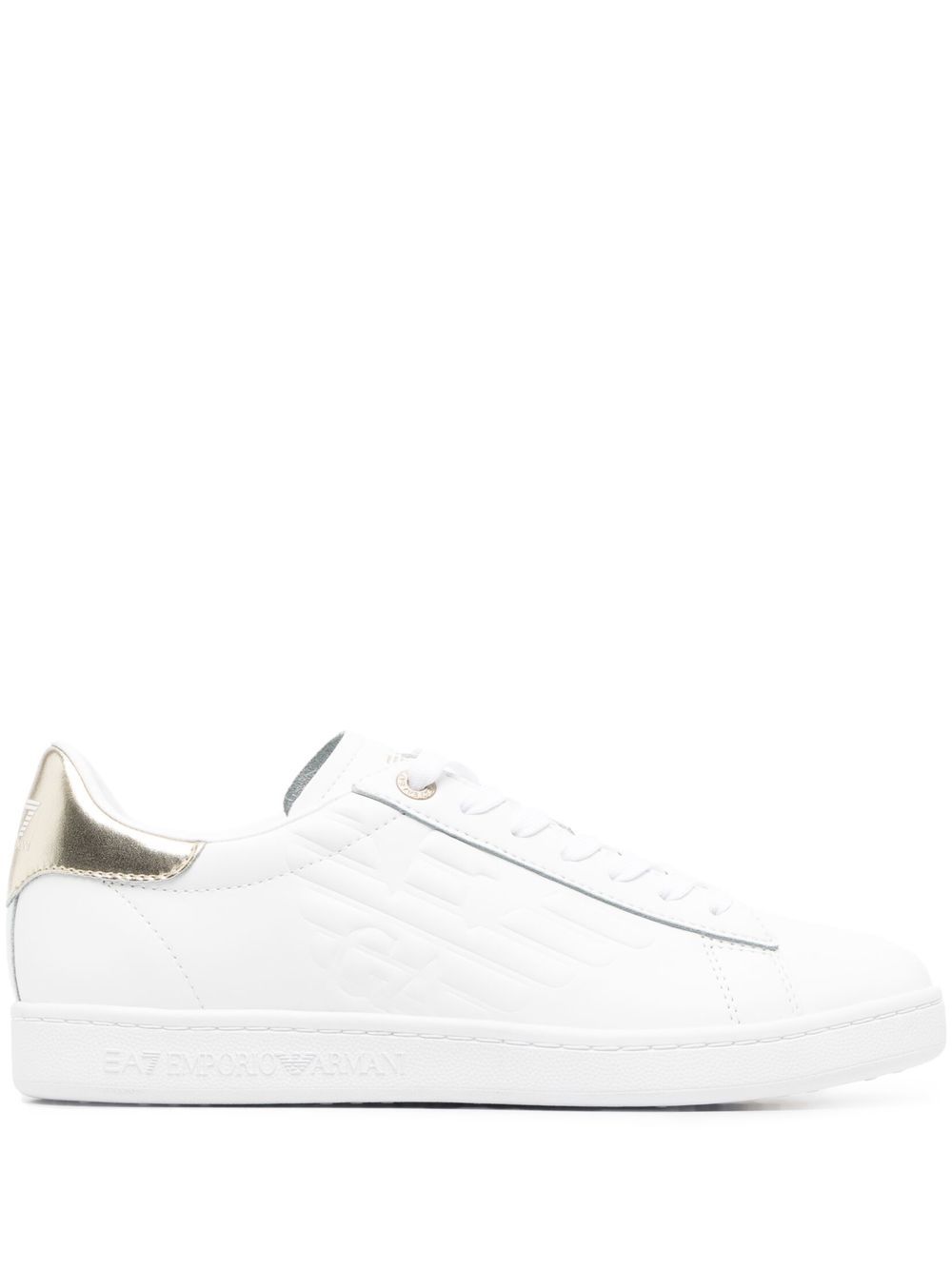 Ea7 Emporio Armani 低帮拼接运动鞋 - 白色
