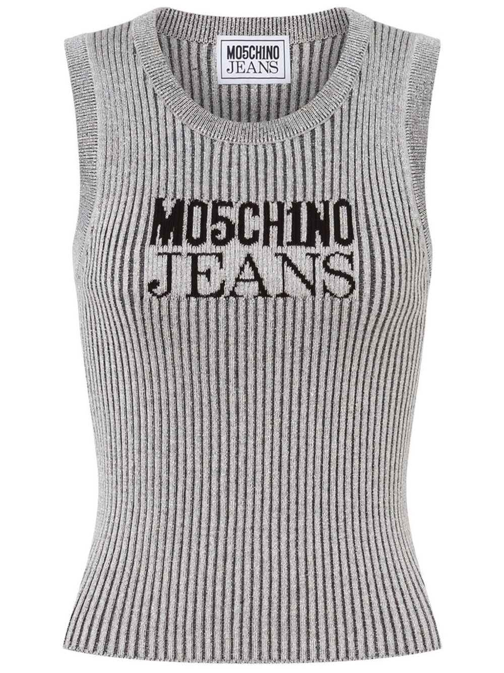 MOSCHINO JEANS logo针织上衣 - 灰色