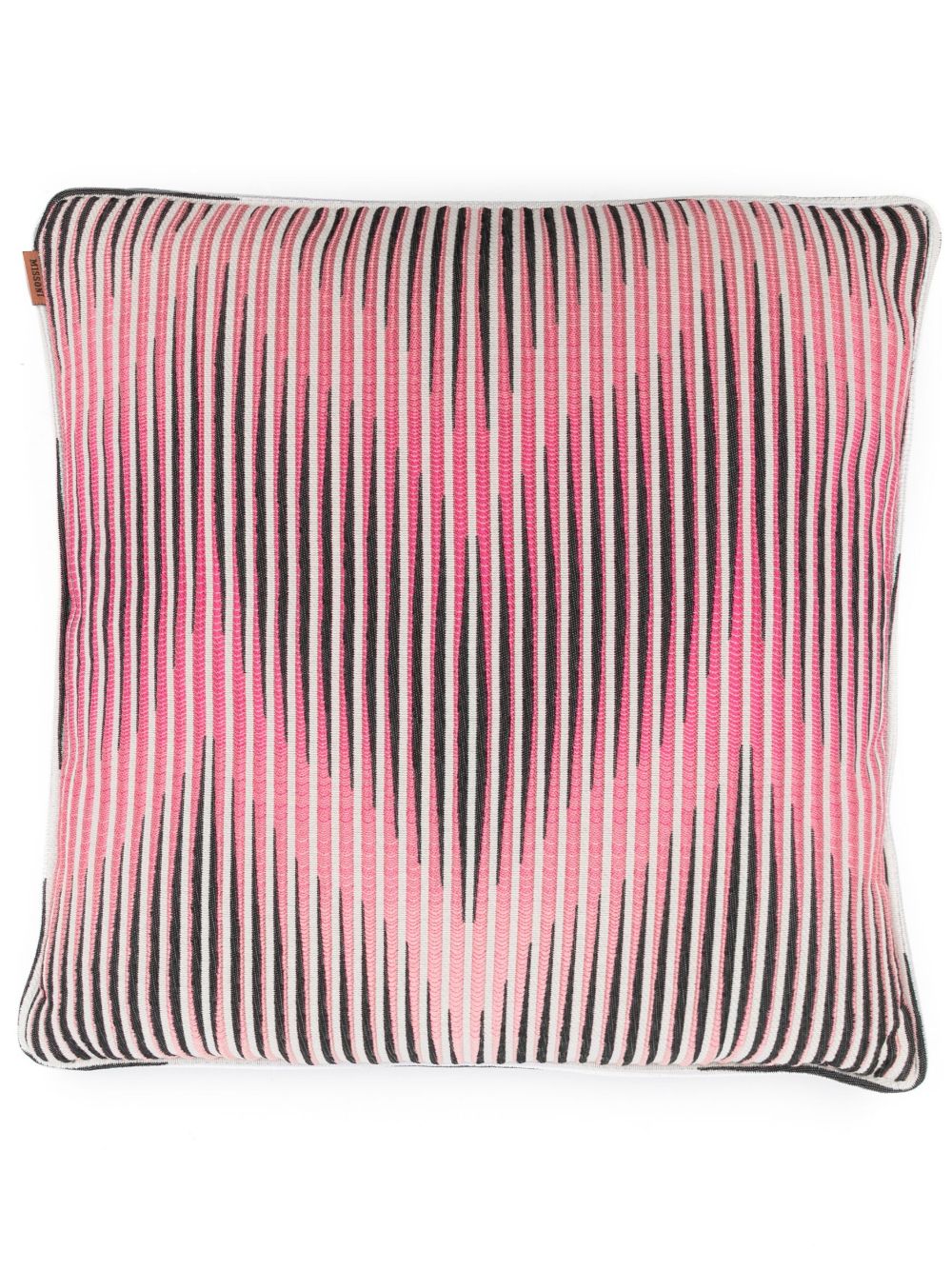 Missoni Home Ande Z字形图案编织抱枕 - 粉色