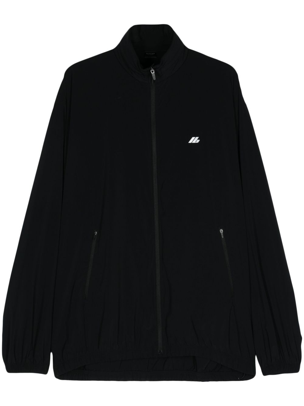 Balenciaga logo印花运动夹克 - 黑色