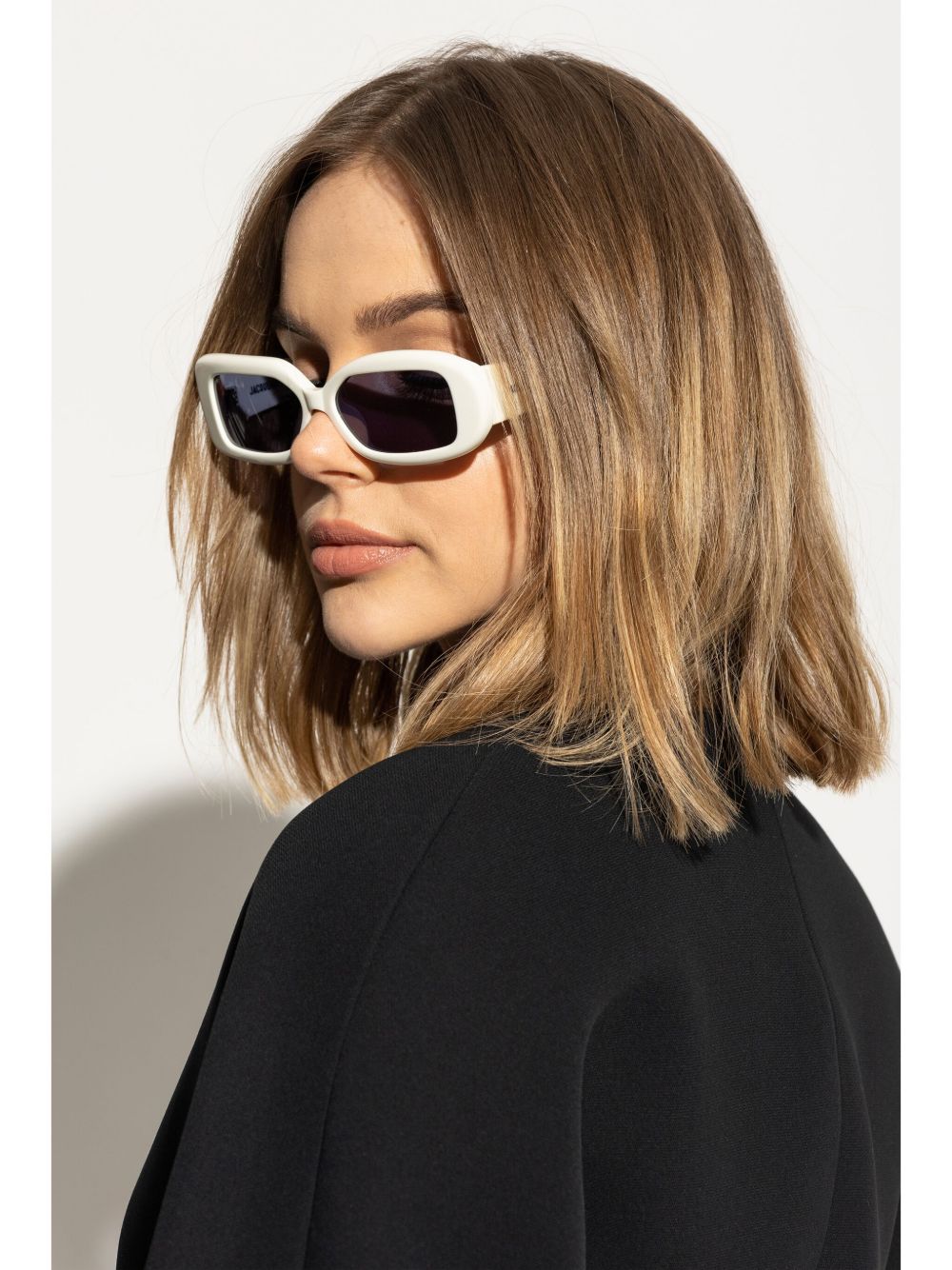 Jacquemus Les Lunettes Rond Carré 太阳眼镜 - 白色