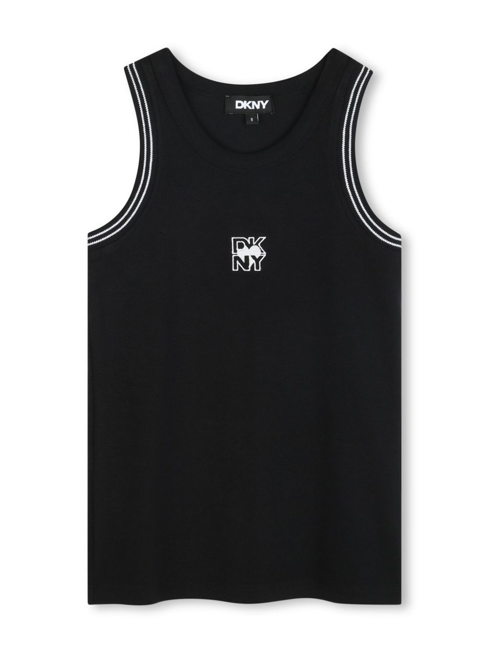 Dkny Kids logo印花坦克背心 - 黑色