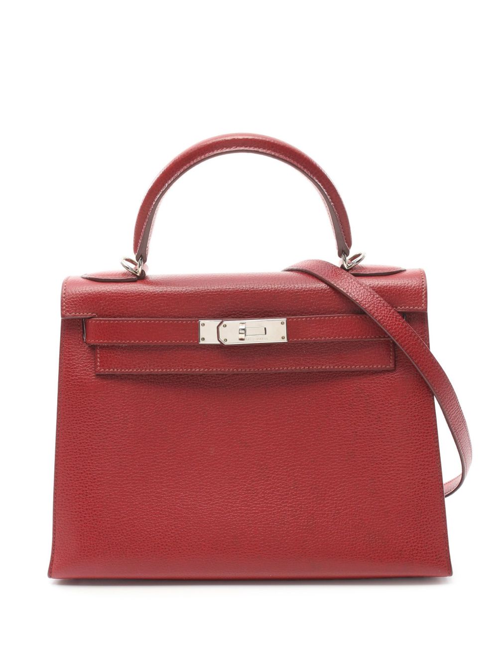 Hermès Pre-Owned Kelly 28 两用手提包（2007年典藏款） - 红色