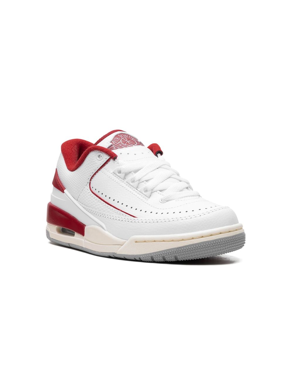 Jordan Kids Air Jordan 2/3 皮质运动鞋 - 白色