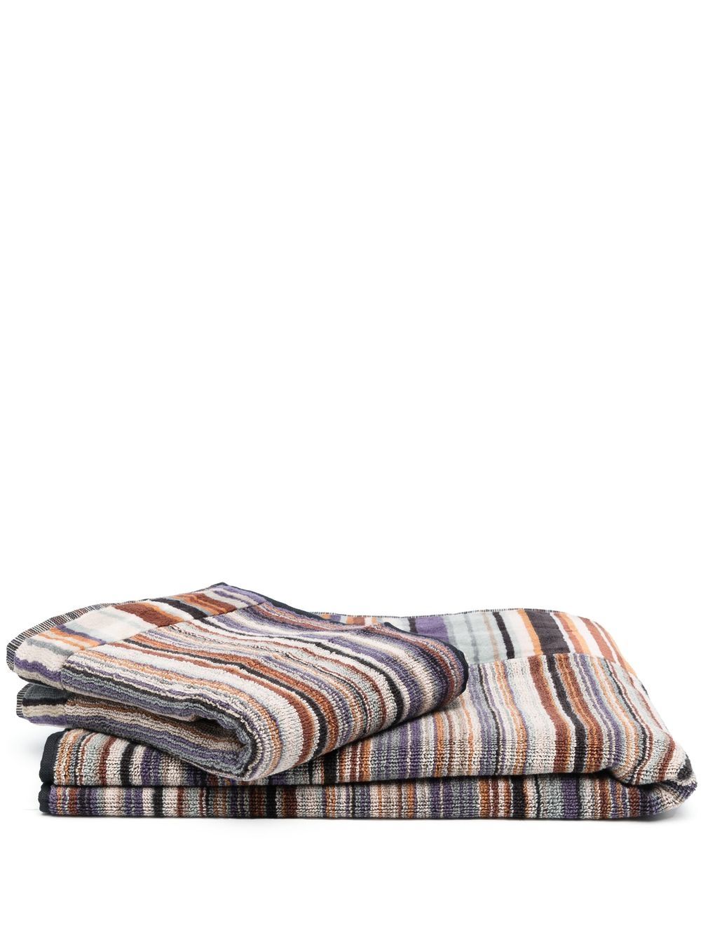 Missoni Home 两件装条纹毛巾 - 中性色