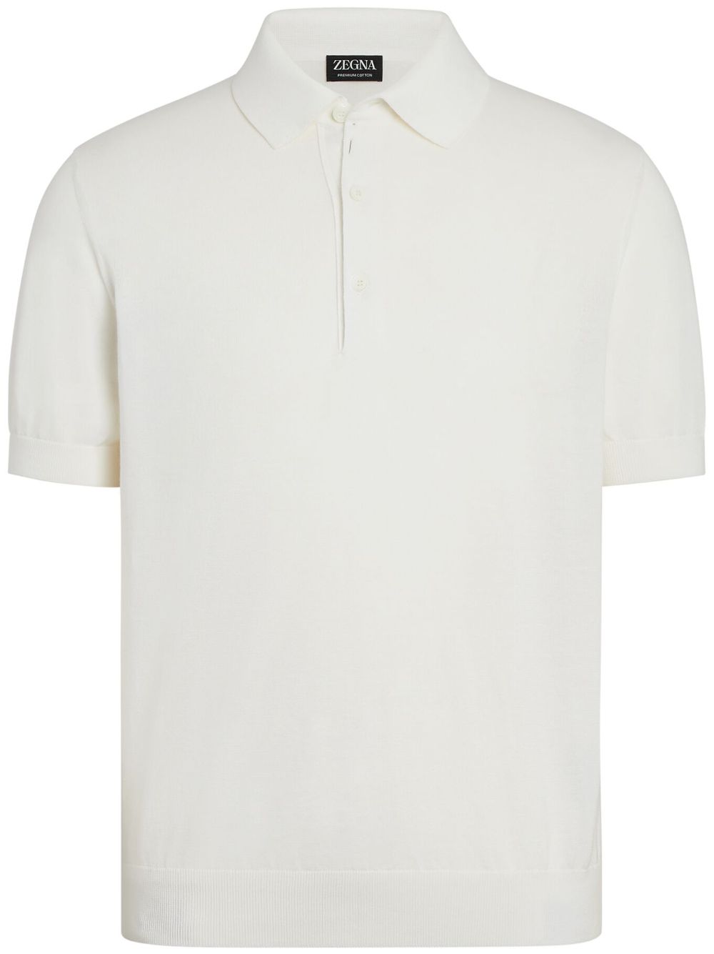 Zegna 短袖棉polo衫 - 白色