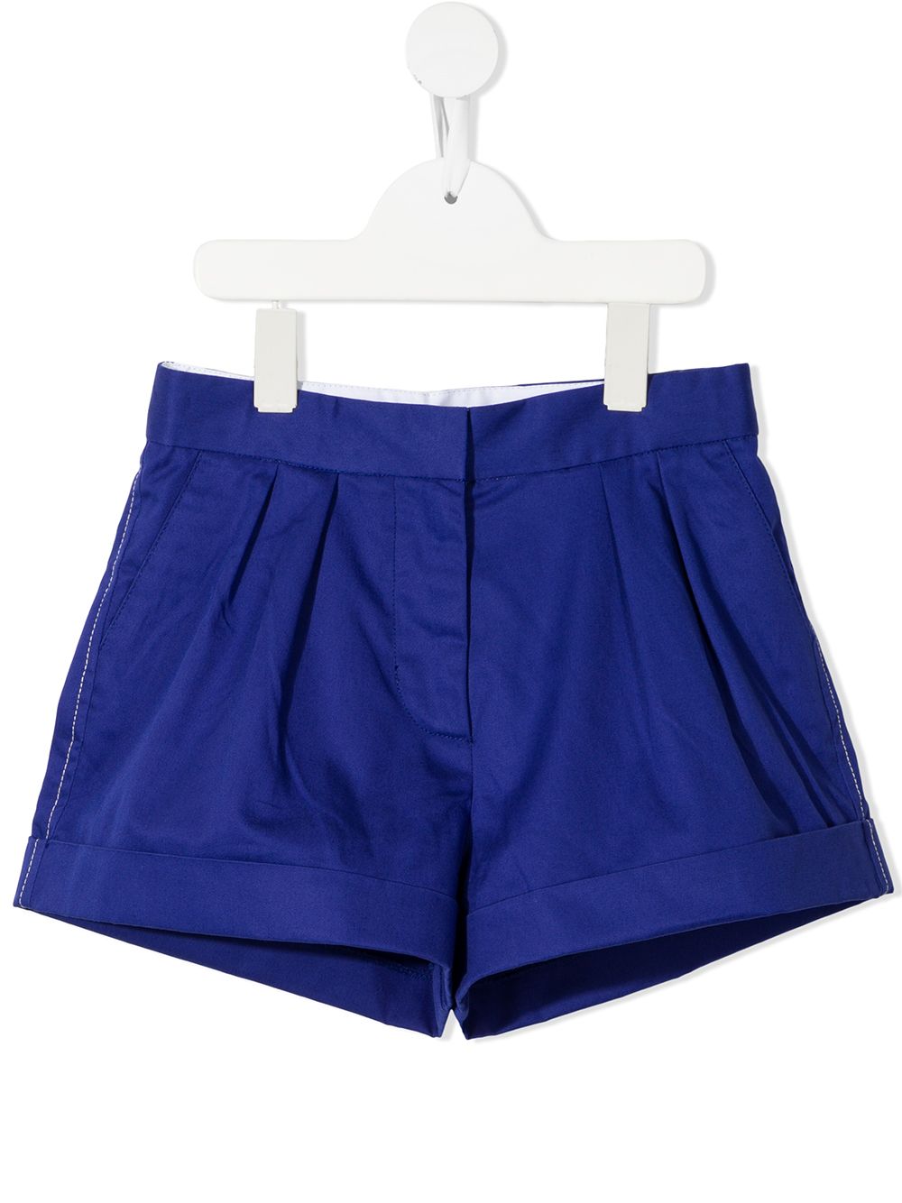 Marni Kids 褶饰短裤 - 蓝色